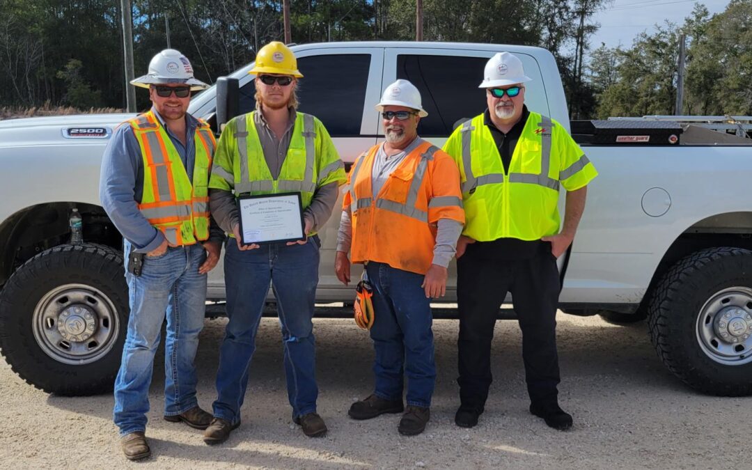 FOUR EARN LINEWORKER CERTIFICATIONS